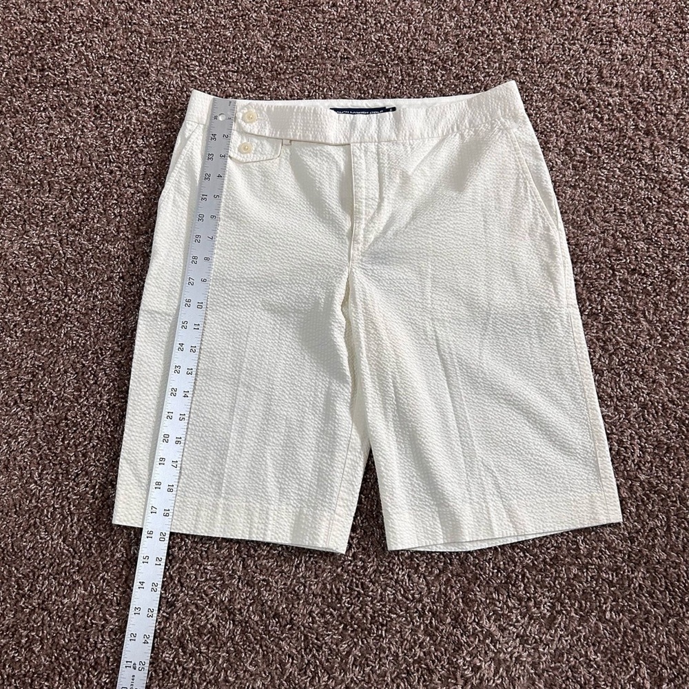 Ralph Lauren White Tailored Bermuda Shorts - Picture 8 of 11